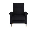 Sunpan Rupert Recliner In Abbington Black/Polo Club Stone