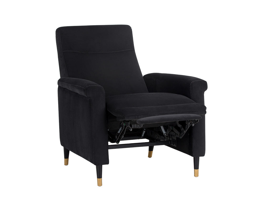 Sunpan Rupert Recliner In Abbington Black/Polo Club Stone
