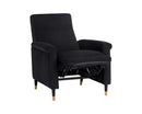 Sunpan Rupert Recliner In Abbington Black/Polo Club Stone
