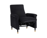 Sunpan Rupert Recliner In Abbington Black/Polo Club Stone