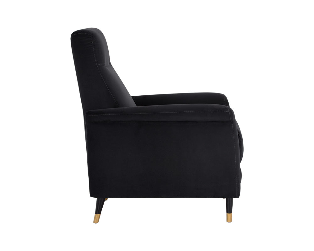 Sunpan Rupert Recliner In Abbington Black/Polo Club Stone
