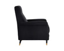 Sunpan Rupert Recliner In Abbington Black/Polo Club Stone