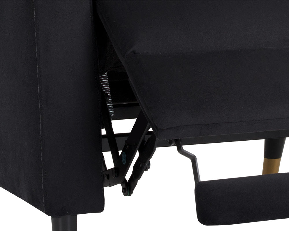 Sunpan Rupert Recliner In Abbington Black/Polo Club Stone