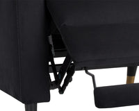 Sunpan Rupert Recliner In Abbington Black/Polo Club Stone