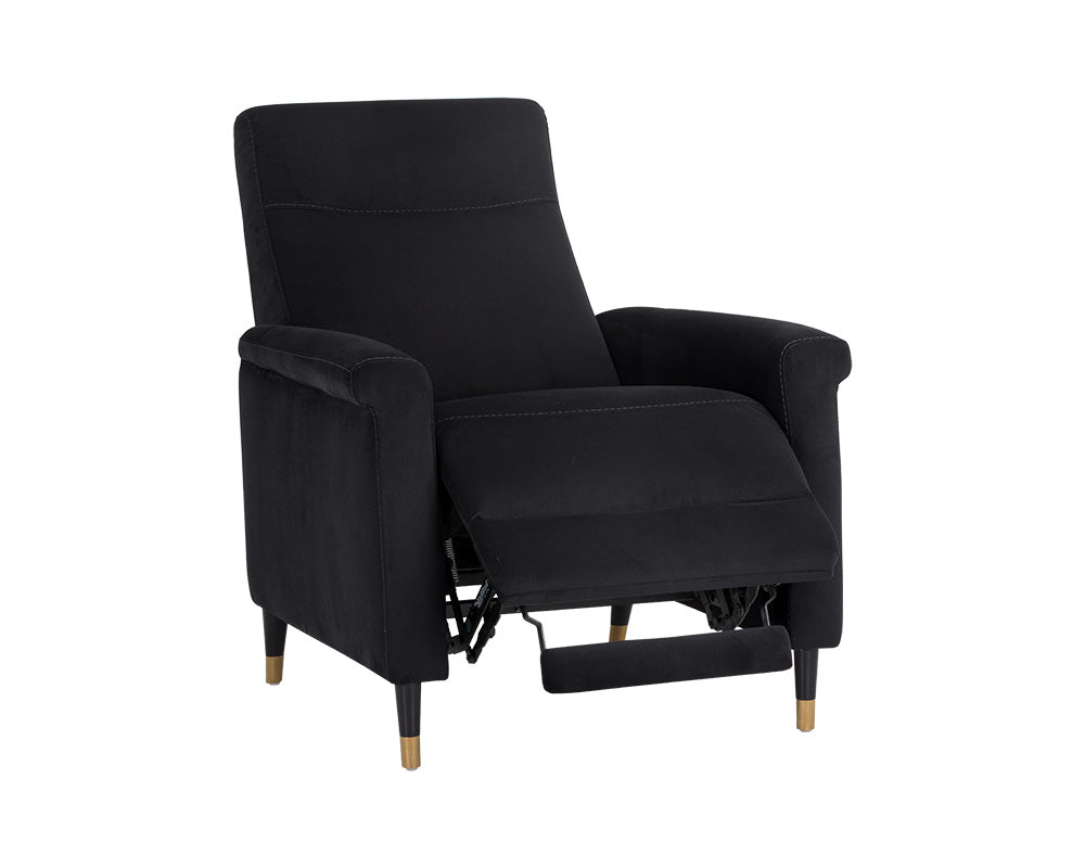 Sunpan Rupert Recliner In Abbington Black/Polo Club Stone