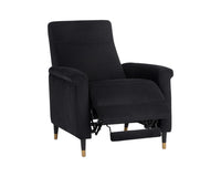 Sunpan Rupert Recliner In Abbington Black/Polo Club Stone