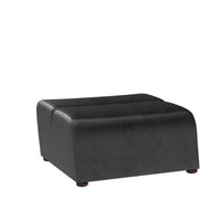 Sunpan Cornell Modular - Ottoman - Coal Black/Havana Dark Brown/Tobacco Tan