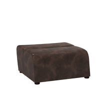 Sunpan Cornell Modular - Ottoman - Coal Black/Havana Dark Brown/Tobacco Tan