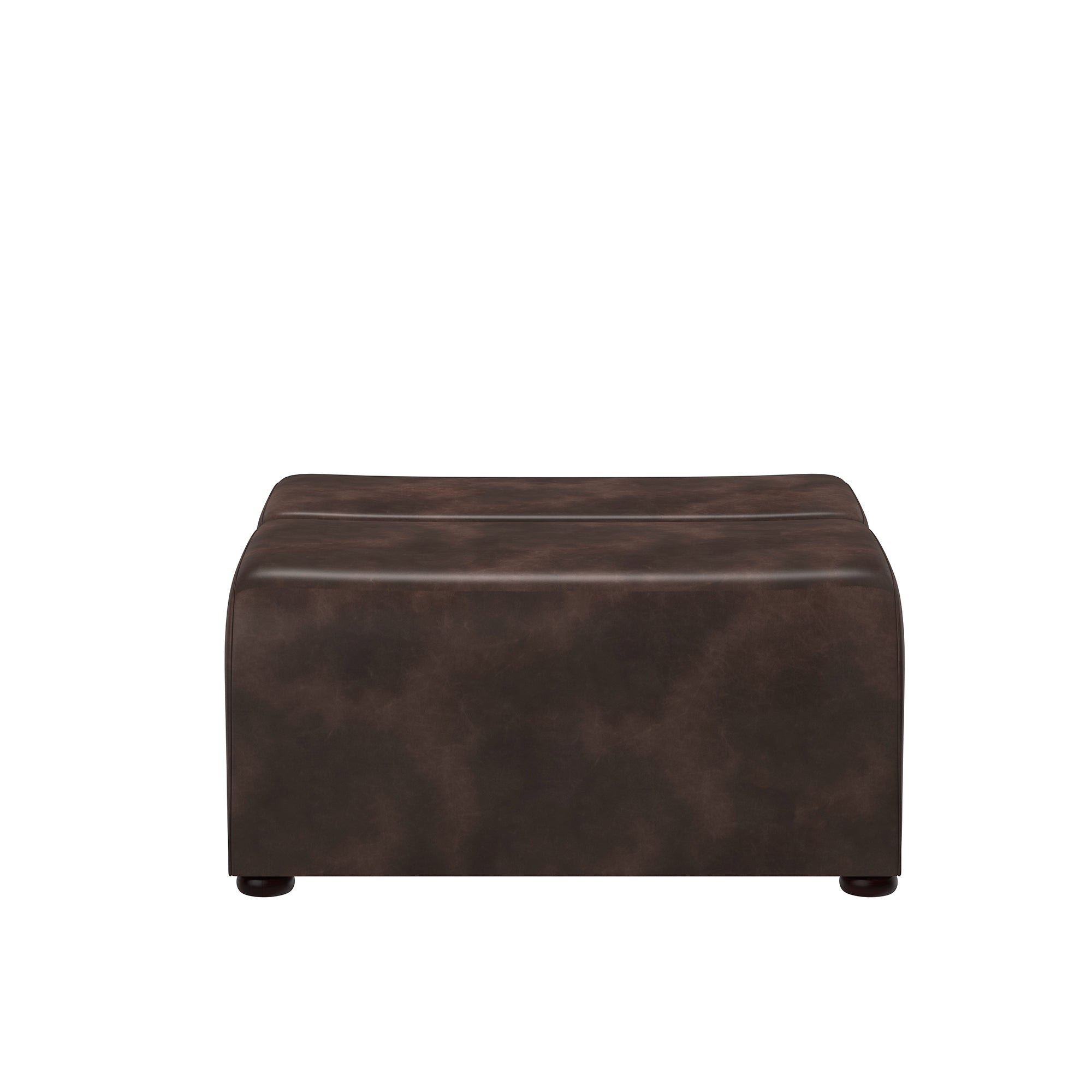 Sunpan Cornell Modular - Ottoman - Coal Black/Havana Dark Brown/Tobacco Tan