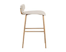 Sunpan Lorelei Counter Stool - Dillon Cream/Dillon Cream and Dillon Black