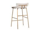 Sunpan Lorelei Counter Stool - Dillon Cream/Dillon Cream and Dillon Black