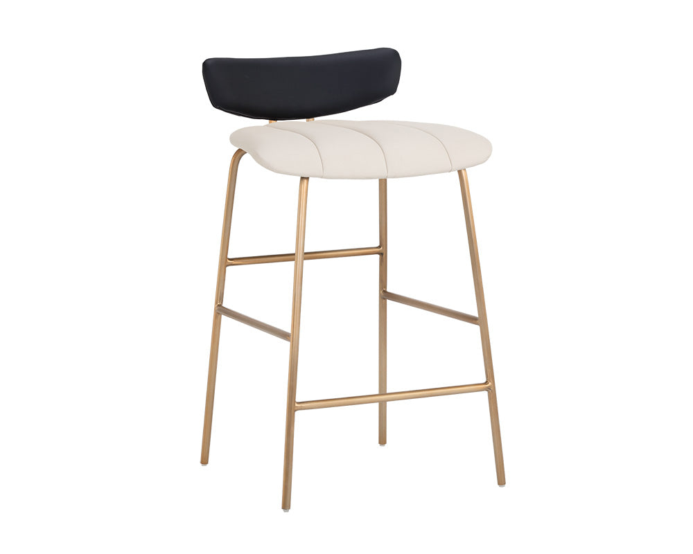Sunpan Lorelei Counter Stool - Dillon Cream/Dillon Cream and Dillon Black
