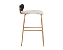 Sunpan Lorelei Counter Stool - Dillon Cream/Dillon Cream and Dillon Black