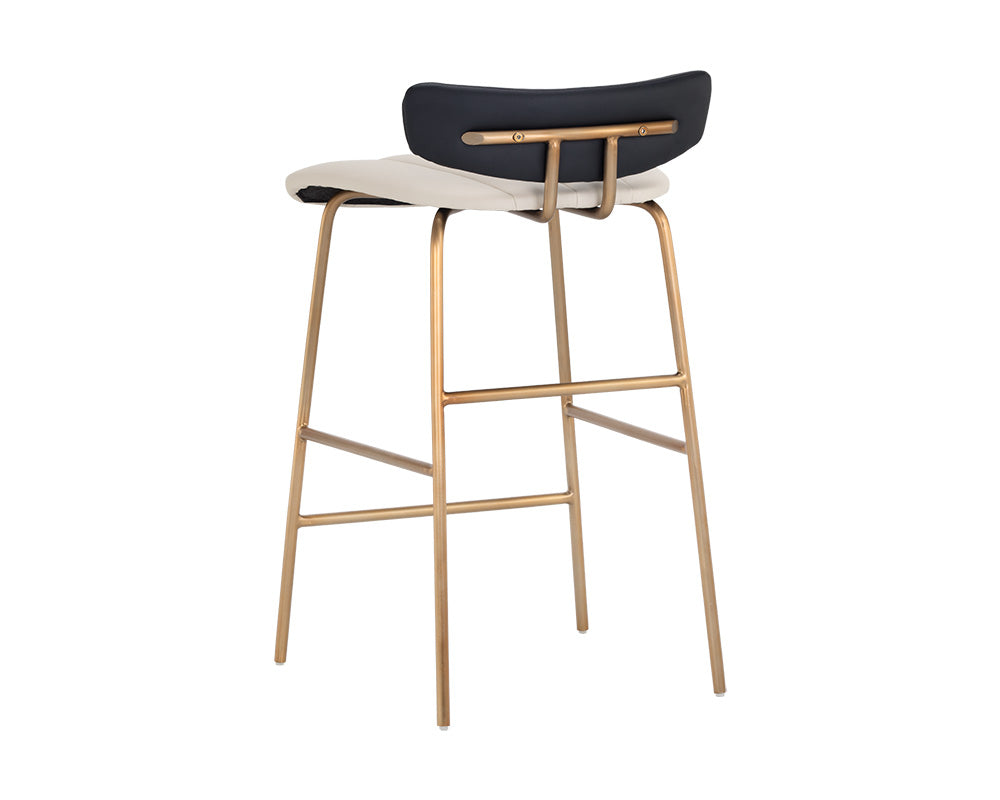 Sunpan Lorelei Counter Stool - Dillon Cream/Dillon Cream and Dillon Black