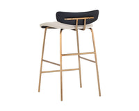 Sunpan Lorelei Counter Stool - Dillon Cream/Dillon Cream and Dillon Black