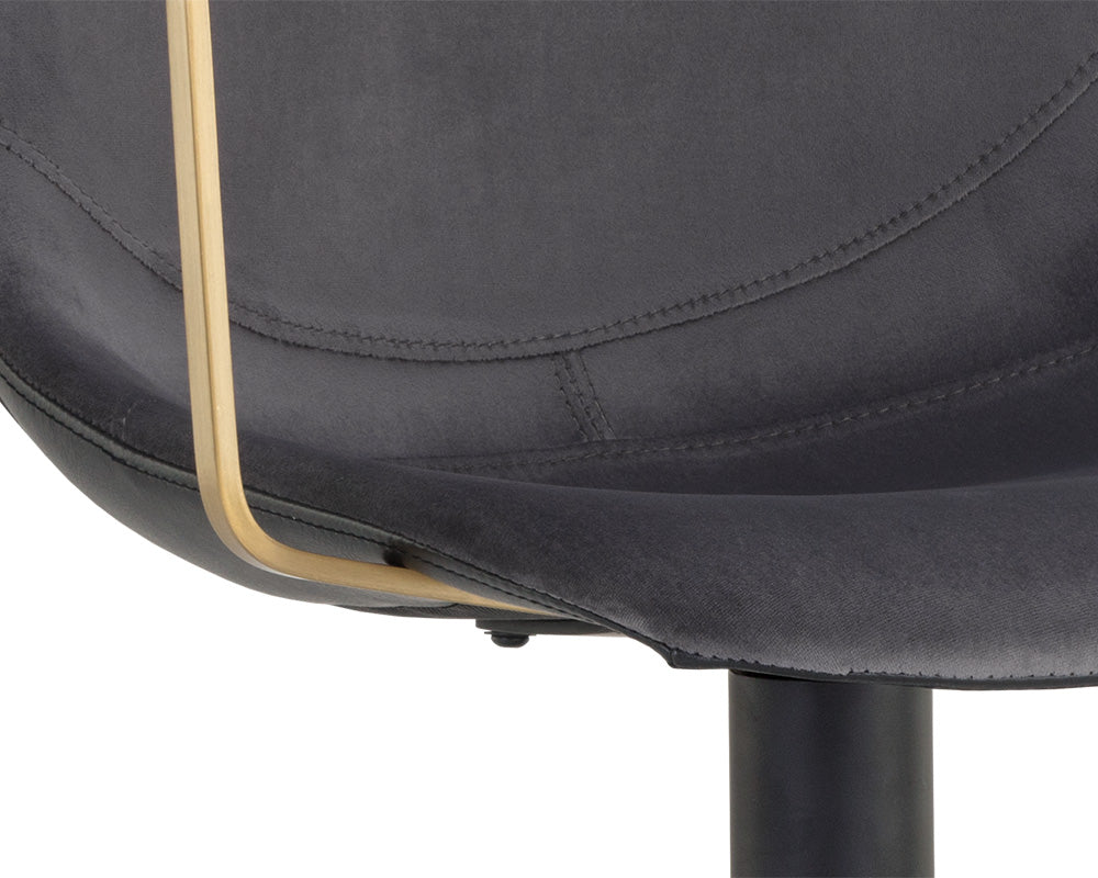 Sunpan Cassius Swivel Dining Armchair - Abbington Black and Bravo Black/Dillon Cream/Slate Tint and Nightfall Black