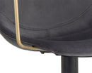 Sunpan Cassius Swivel Dining Armchair - Abbington Black and Bravo Black/Dillon Cream/Slate Tint and Nightfall Black
