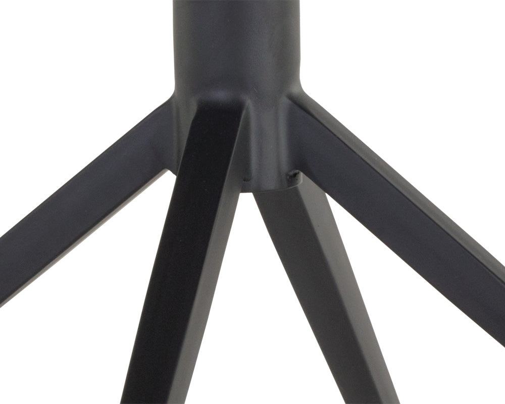 Sunpan Cassius Swivel Dining Armchair - Abbington Black and Bravo Black/Dillon Cream/Slate Tint and Nightfall Black