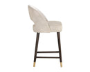 Sunpan Monae Counter Stool - Abbington Black/Bravo Cream and Polo Club Muslin/Moss Green