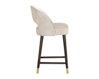 Sunpan Monae Counter Stool - Abbington Black/Bravo Cream and Polo Club Muslin/Moss Green