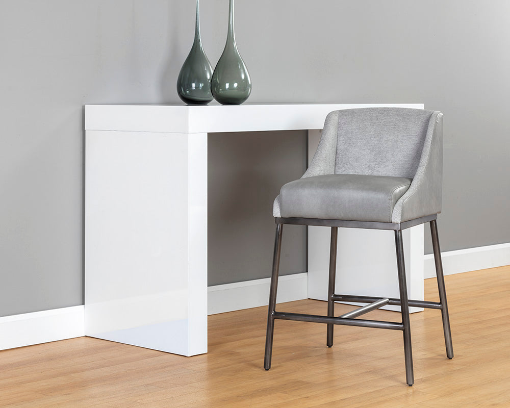 Sunpan Dalary Counter Stool - Bravo Metal / Polo Club Stone