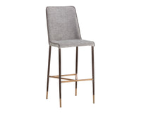 Sunpan Klaus Barstool - Black - Sparrow Grey and Napa Black/ Flint Grey and Napa Taupe
