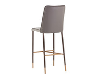 Sunpan Klaus Barstool - Black - Sparrow Grey and Napa Black/ Flint Grey and Napa Taupe