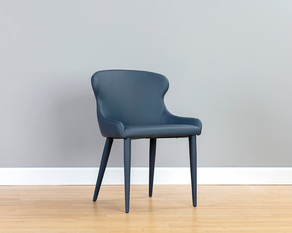 Sunpan Evora Dining Chair - Dillon Stratus Gray / Thunder Blue - Set of Two