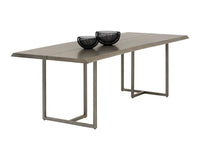 Sunpan Donnelly Dining Table In Antique Brass and Dark Mango/Ash Grey  - 95"