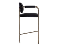 Sunpan Rylan Barstool - Abbington Black/Dillon Cream
