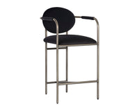 Sunpan Rylan Counter Stool in Abbington Black/Dillon Cream
