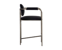Sunpan Rylan Counter Stool in Abbington Black/Dillon Cream