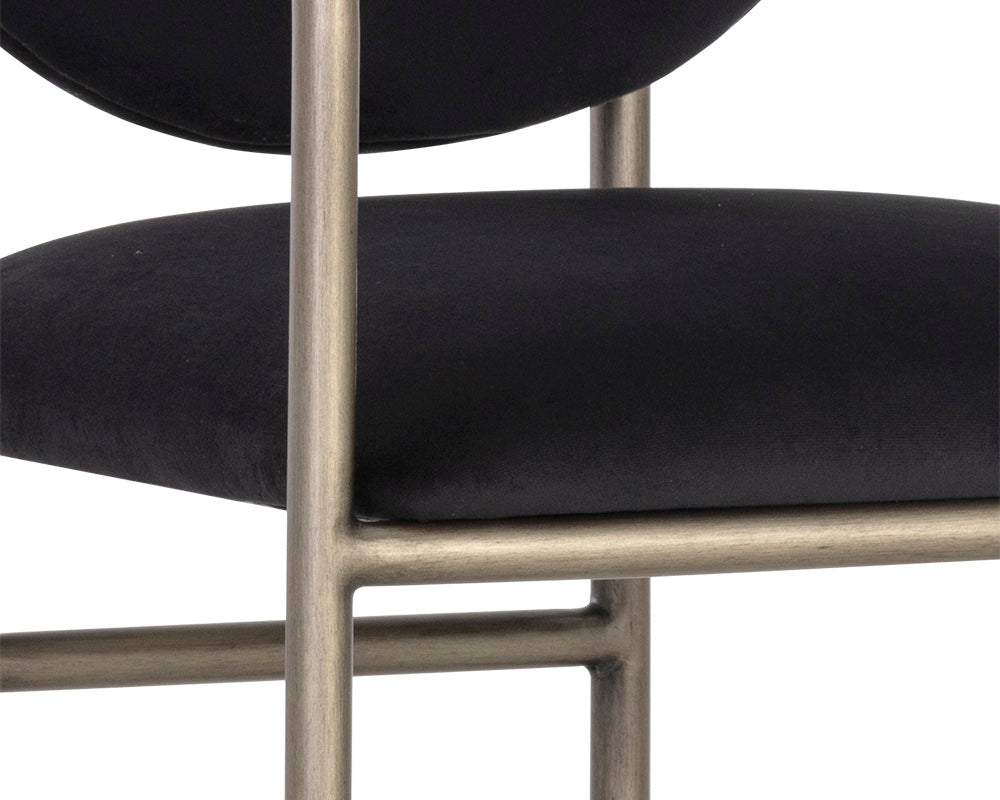 Sunpan Rylan Counter Stool in Abbington Black/Dillon Cream