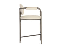 Sunpan Rylan Counter Stool in Abbington Black/Dillon Cream