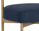 Sunpan Seneca Counter Stool - Antique Brass and Arena Cement/Antique Brass and Arena Navy/Black and Polo Club Stone
