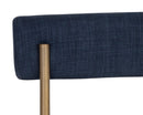Sunpan Seneca Counter Stool - Antique Brass and Arena Cement/Antique Brass and Arena Navy/Black and Polo Club Stone