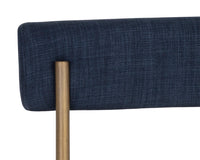 Sunpan Seneca Counter Stool - Antique Brass and Arena Cement/Antique Brass and Arena Navy/Black and Polo Club Stone