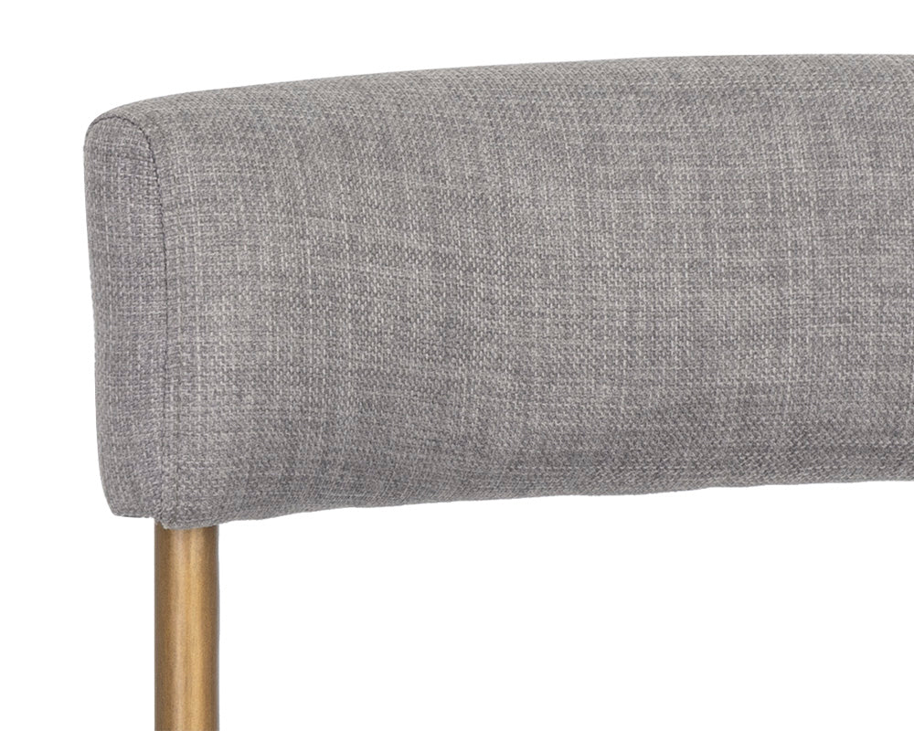 Sunpan Seneca Counter Stool - Antique Brass and Arena Cement/Antique Brass and Arena Navy/Black and Polo Club Stone