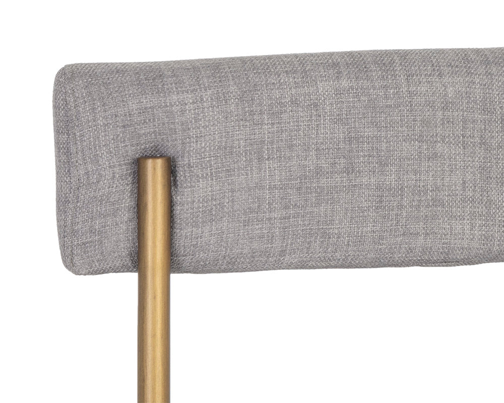 Sunpan Seneca Counter Stool - Antique Brass and Arena Cement/Antique Brass and Arena Navy/Black and Polo Club Stone