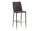 Sunpan Klaus Barstool - Black - Sparrow Grey and Napa Black/ Flint Grey and Napa Taupe