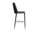 Sunpan Klaus Barstool - Black - Sparrow Grey and Napa Black/ Flint Grey and Napa Taupe