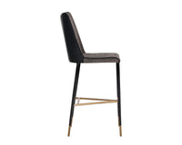 Sunpan Klaus Barstool - Black - Sparrow Grey and Napa Black/ Flint Grey and Napa Taupe