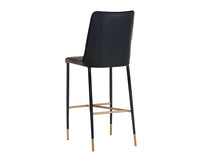 Sunpan Klaus Barstool - Black - Sparrow Grey and Napa Black/ Flint Grey and Napa Taupe
