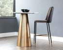 Sunpan Klaus Barstool - Black - Sparrow Grey and Napa Black/ Flint Grey and Napa Taupe