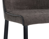 Sunpan Klaus Barstool - Black - Sparrow Grey and Napa Black/ Flint Grey and Napa Taupe