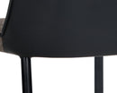 Sunpan Klaus Barstool - Black - Sparrow Grey and Napa Black/ Flint Grey and Napa Taupe