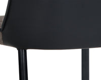 Sunpan Klaus Barstool - Black - Sparrow Grey and Napa Black/ Flint Grey and Napa Taupe