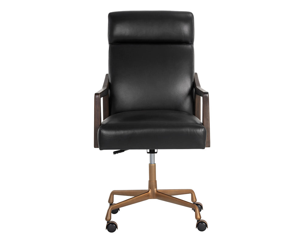 Sunpan Collin Office Chair in Brown/Natural
