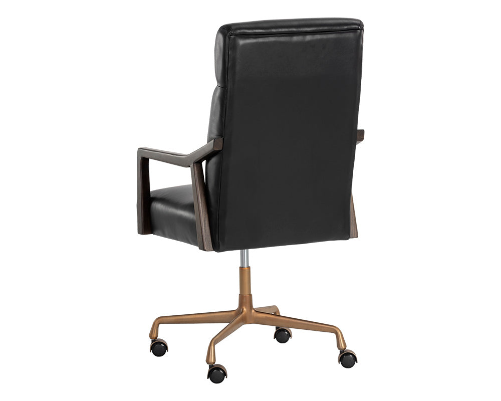Sunpan Collin Office Chair in Brown/Natural