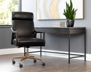 Sunpan Collin Office Chair in Brown/Natural